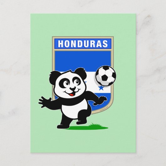 Honduras Soccer Panda Briefkaart (Voorkant)