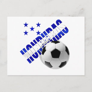 Honduras soccer stars football ball artwork design briefkaart