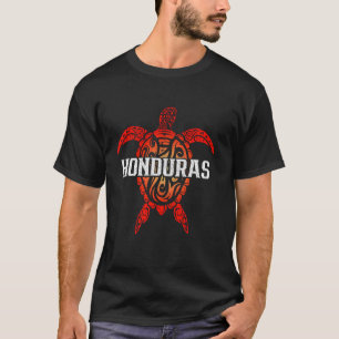 Honduras Tribale Zeeschildpad Surfer Duiken Souven T-shirt