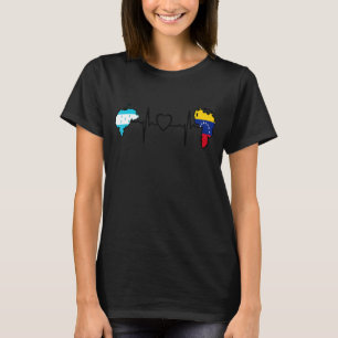 Honduras Venezuela vlag Honduran Venezolaans Heart T-shirt
