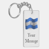 Honduras Waving Flag Sleutelhanger (Voorkant Links)