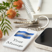 Honduras Waving Flag Sleutelhanger (Voorkant Rechts)