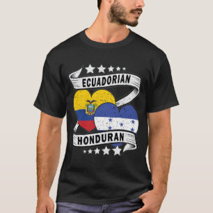 Hondurese en Ecuadoraanse vlag T-shirt