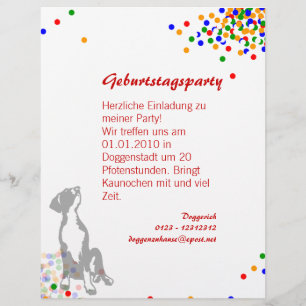 Hondwelp Uitnodiging Flyer