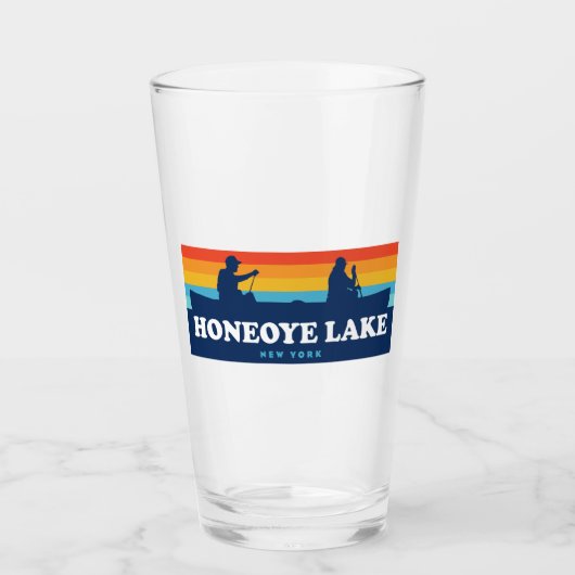 Honeoye Lake New York Canoe Glas (Voorkant)