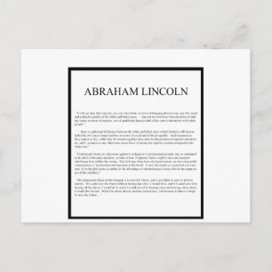 Honest Abe alternatieve indeling Briefkaart