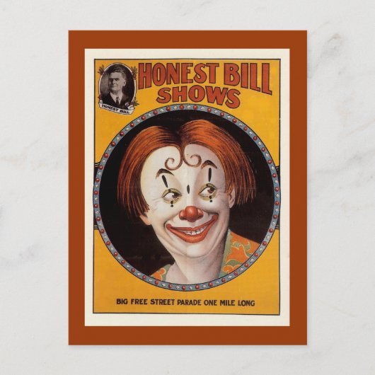 Honest Bill Circus Briefkaart (Voorkant)