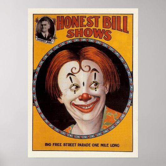 Honest Bill Circus Poster (Voorkant)