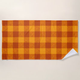 Honey Amber Buffalo Check Strandlaken