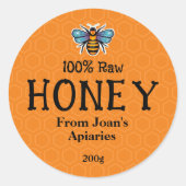 Honey Apiary Container Label Sticker (Voorkant)
