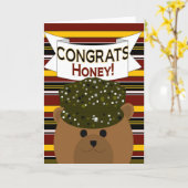 Honey - Army Soldier Gefeliciteerd! Kaart (Gele Bloem)