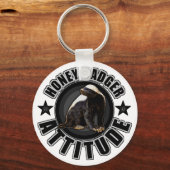 Honey Badger ATTITUDE - Rond design Sleutelhanger (Voorkant)