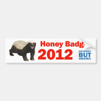Honey Badger Bumpersticker 2012