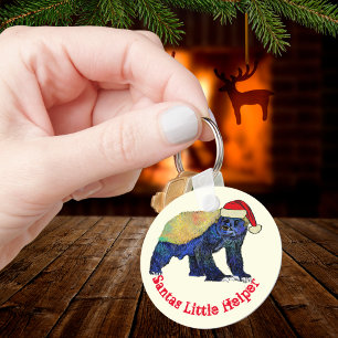 Honey Badger Colorful Funny Badass Festive Irony Sleutelhanger