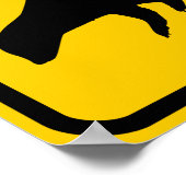 Honey Badger Crossing Sign Poster (Hoek)