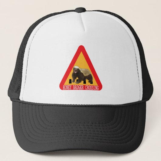 Honey Badger Crossing Sign Trucker Pet (Voorkant)