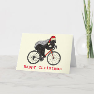 Honey Badger Cycling Funny Badass Festive Cyclist Kaart