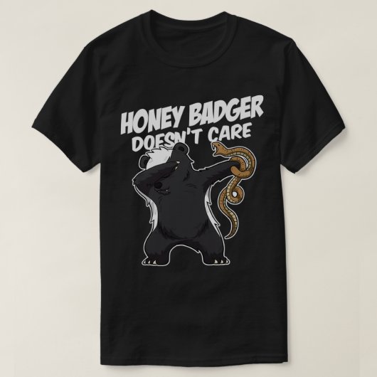 Honey Badger Doesnx27t Care T-shirt (Design voorkant)