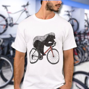 Honey Badger fietst T-shirt