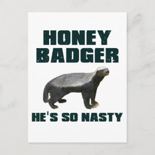 Honey Badger Hij is zo onnozel Briefkaart