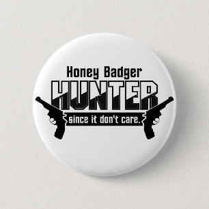 Honey Badger Hunter-knop Ronde Button 5,7 Cm
