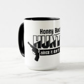 Honey Badger Hunter mug - choisir style et couleur (Devant gauche)
