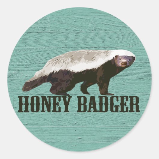 Honey Badger Profiel Uitzicht Ronde Sticker (Voorkant)