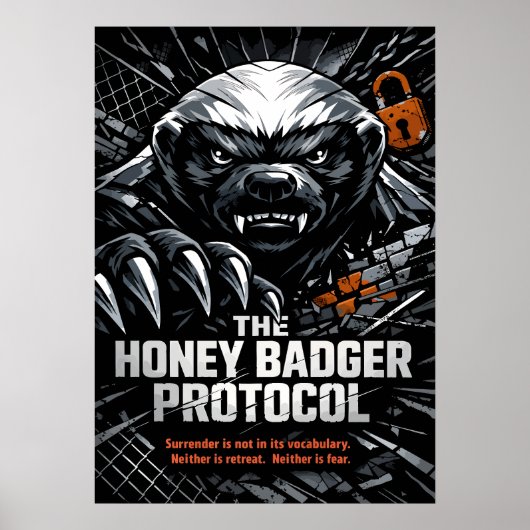 Honey Badger-protocol Poster (Voorkant)