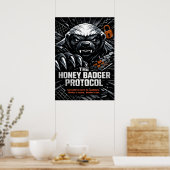 Honey Badger-protocol Poster (Keuken)