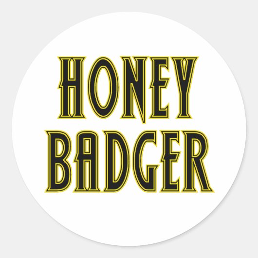 Honey Badger Ronde Sticker (Voorkant)