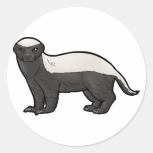 Honey Badger Ronde Sticker