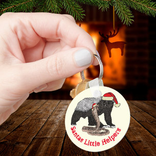 Honey Badger Snake Funny Festive Irony Santa Quote Sleutelhanger