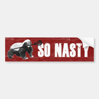 Honey Badger So Nasty Bumpersticker