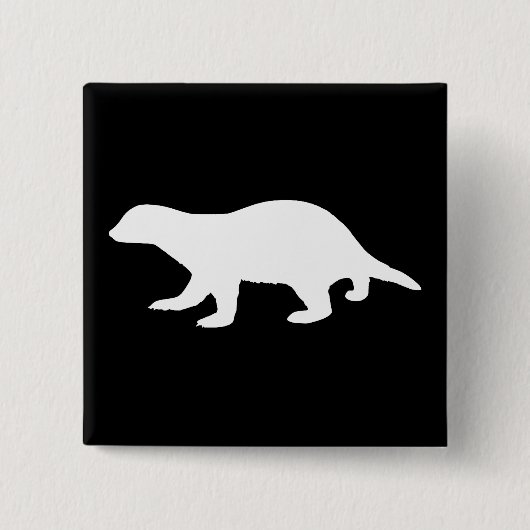 Honey Badger Vierkante Button 5,1 Cm (Voorkant)