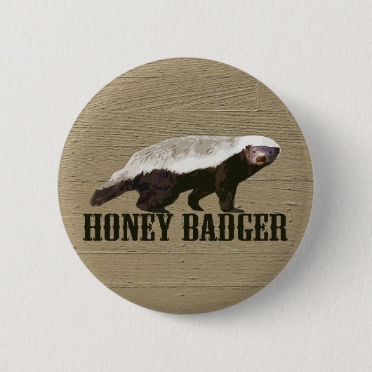 Honey Badger Wild Animal Ronde Button 5,7 Cm (Voorkant)