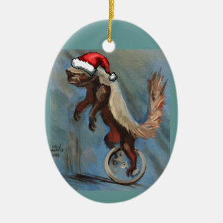 Honey Badger X-mas Keramisch Ornament
