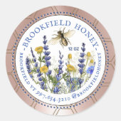 Honey Bear 8 ou 12 oz Étiquette Fleurs sauvages Be (Devant)