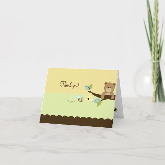 HONEY BEAR & BEE Follot Merci note (Devant)