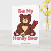 Honey Bear Carte Saint-Valentin (Fleur jaune)