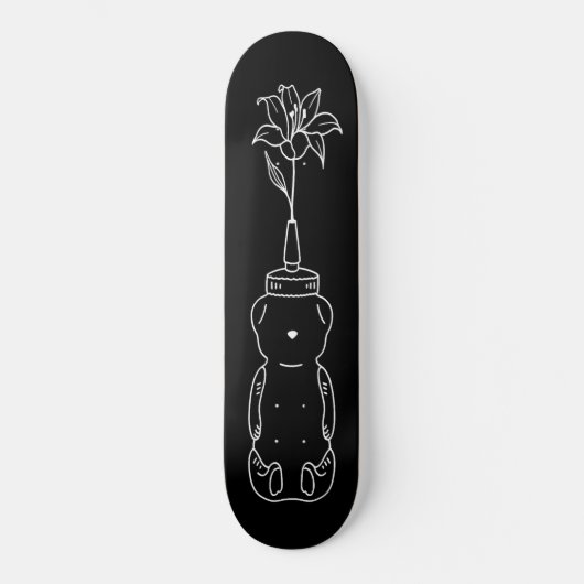 Honey Bear Deluxe Flower Blackout Skateboard (Recto)