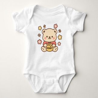 Honey Bear with Honey Pot | Pastel Watercolor Body