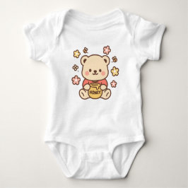 Honey Bear with Honey Pot | Pastel Watercolor Body Romper