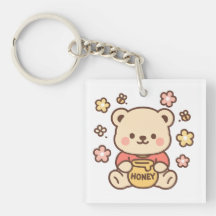 Honey Bear with Honey Pot | Pastel Watercolor Body
