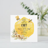 Honey Bee 1er Birthday Party Invitation Girl (Debout devant)