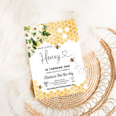 Honey Bee 1st Bee Party Verjaardag Kaart