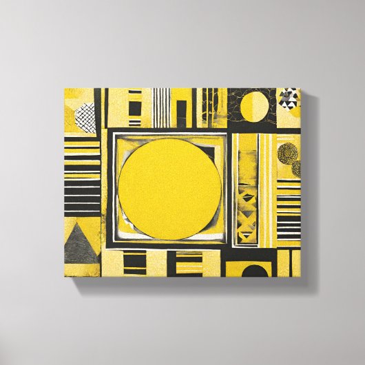 Honey Bee AI Art Stretched Canvas Print (Voorkant)