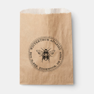 Honey Bee Apiary Product Gift Shop Bag Kraft Bedankzakje