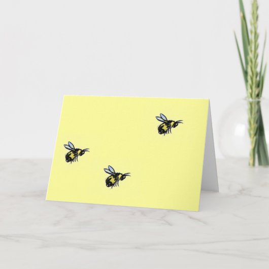 Honey Bee Art Greeting of Note Cards Kaart (Voorkant)