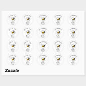 Honey Bee Baby Shower bedank sticker (Vel)
