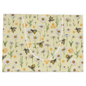 Honey Bee Baby shower Gift Bag | hommelpatroon Groot Cadeauzakje (Achterkant)